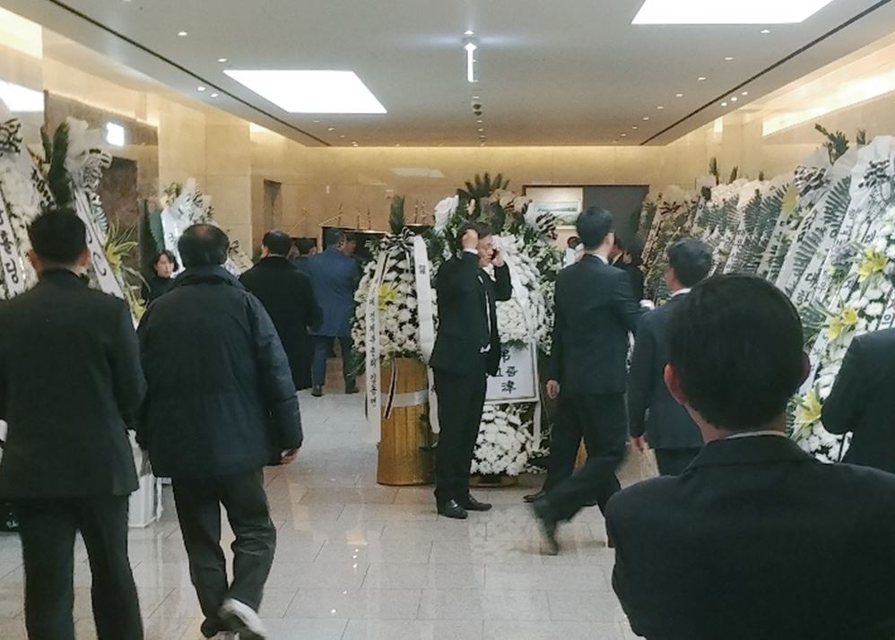 김우중 전 회장의 빈소가 마련된 아주대병원 장례식장